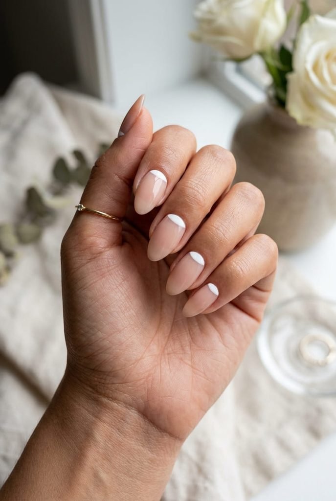 reverse french manicure smile line at base